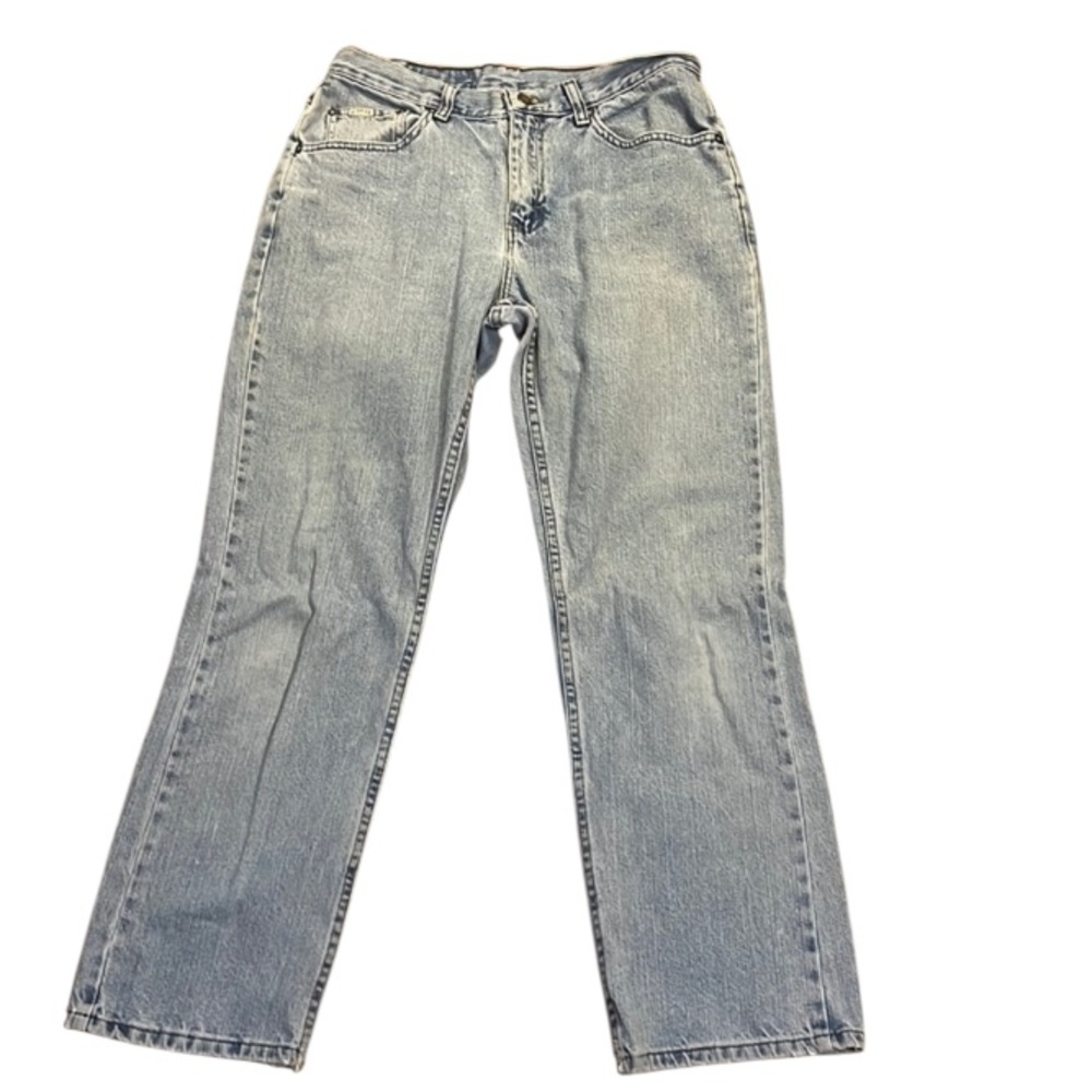 riders Lee blue denim jeans women’s size 8P petite high waisted vintage 1990’s